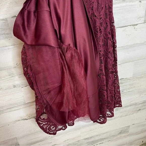 Torrid Plus Size 20 Mini Halter Burgundy Dress Skater - Picture 8 of 12